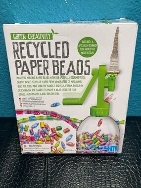 NEW Green Creativity Recycled Paper Beads Making Kit